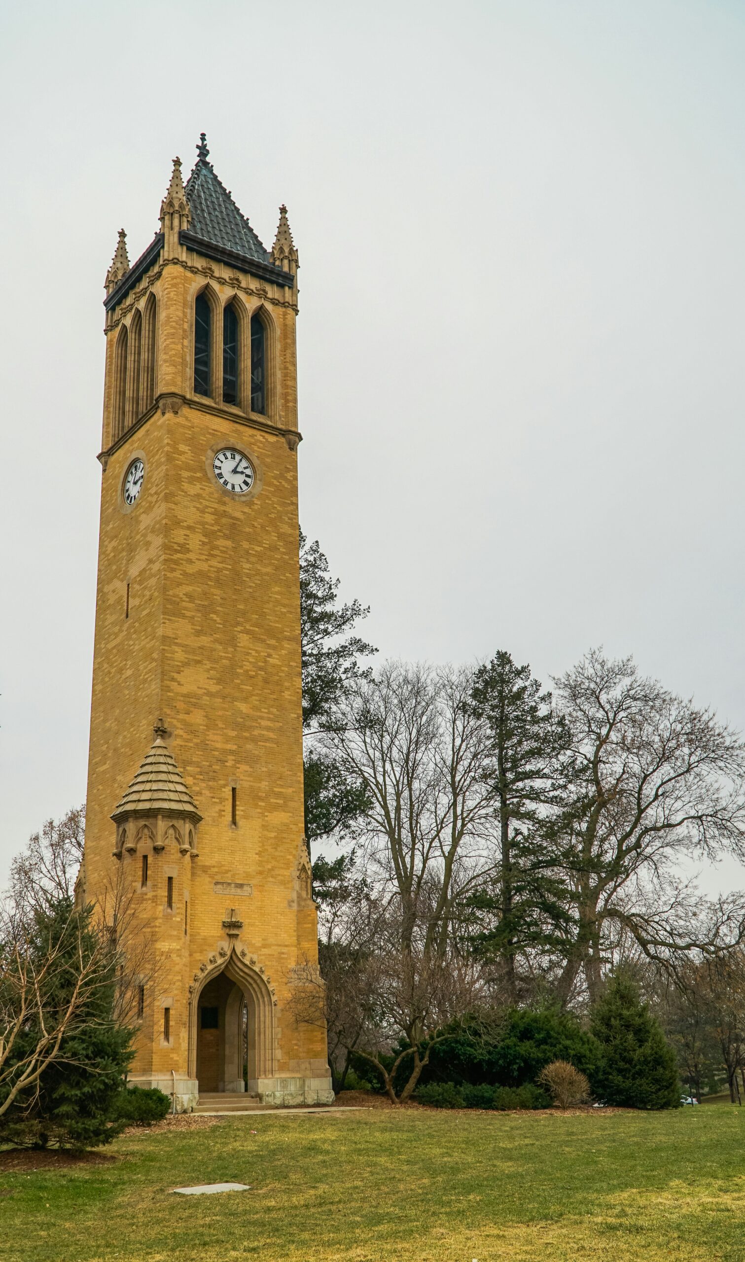 brown concrete tower clock